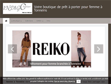 Tablet Screenshot of boutiqueindigo.com